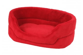 Hřejivý pelíšek pro psy a kočky Agga plyš 42 x 50 cm A22, červená