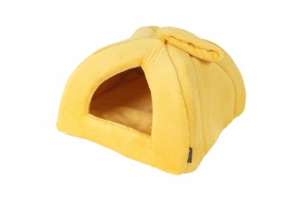 Domeček iglú 40 x 40 cm, pelíšek pro psy a kočky A12, žlutá